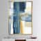Designart - Indigo Panel VI - Glam Modern Canvas in Gold Frame